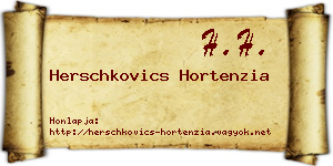 Herschkovics Hortenzia névjegykártya